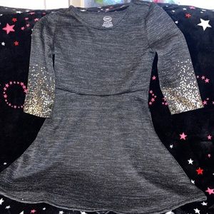 A line Dress size 6-6X never worn, no tags. Black with gold speckles on specks